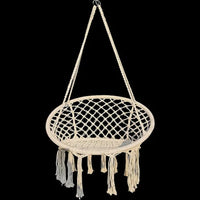 Round Hammock Chair Outdoor Indoor Dormitory Bedroom Yard for Child Adult Swinging Hanging Single Safety Chair Hammock