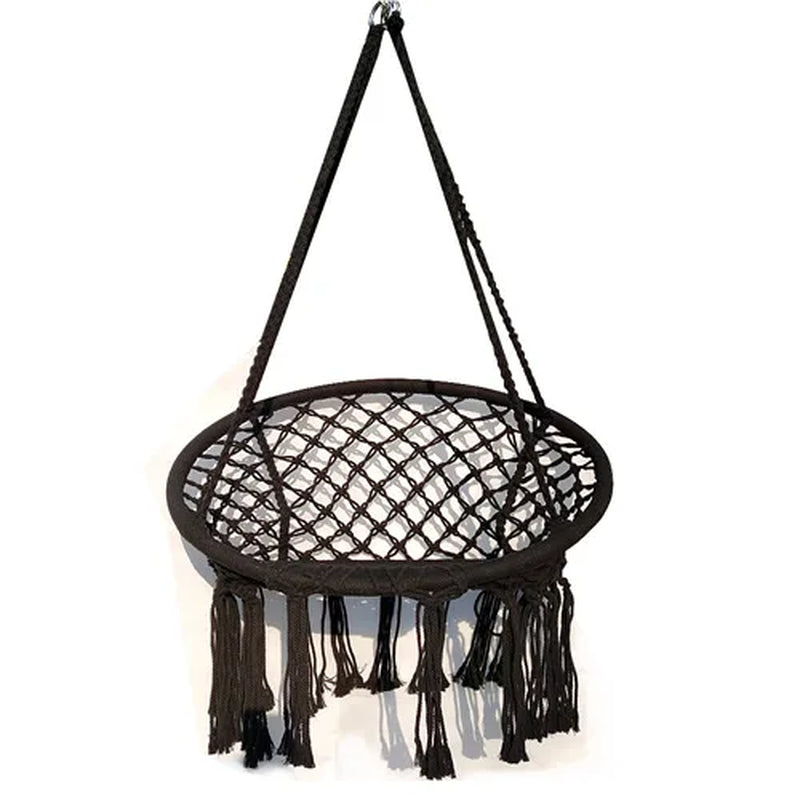 Round Hammock Chair Outdoor Indoor Dormitory Bedroom Yard for Child Adult Swinging Hanging Single Safety Chair Hammock